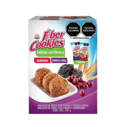 [0362-ECO-ECO] Fiber Cookies Arandano/Ciruela Pasa 190g